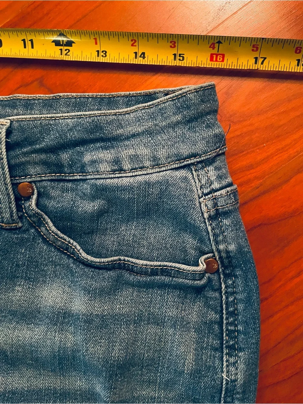 JUDY BLUE Short Denim Jean Skirt Blue Mini Medium Wash Stretch Pockets sz 1X